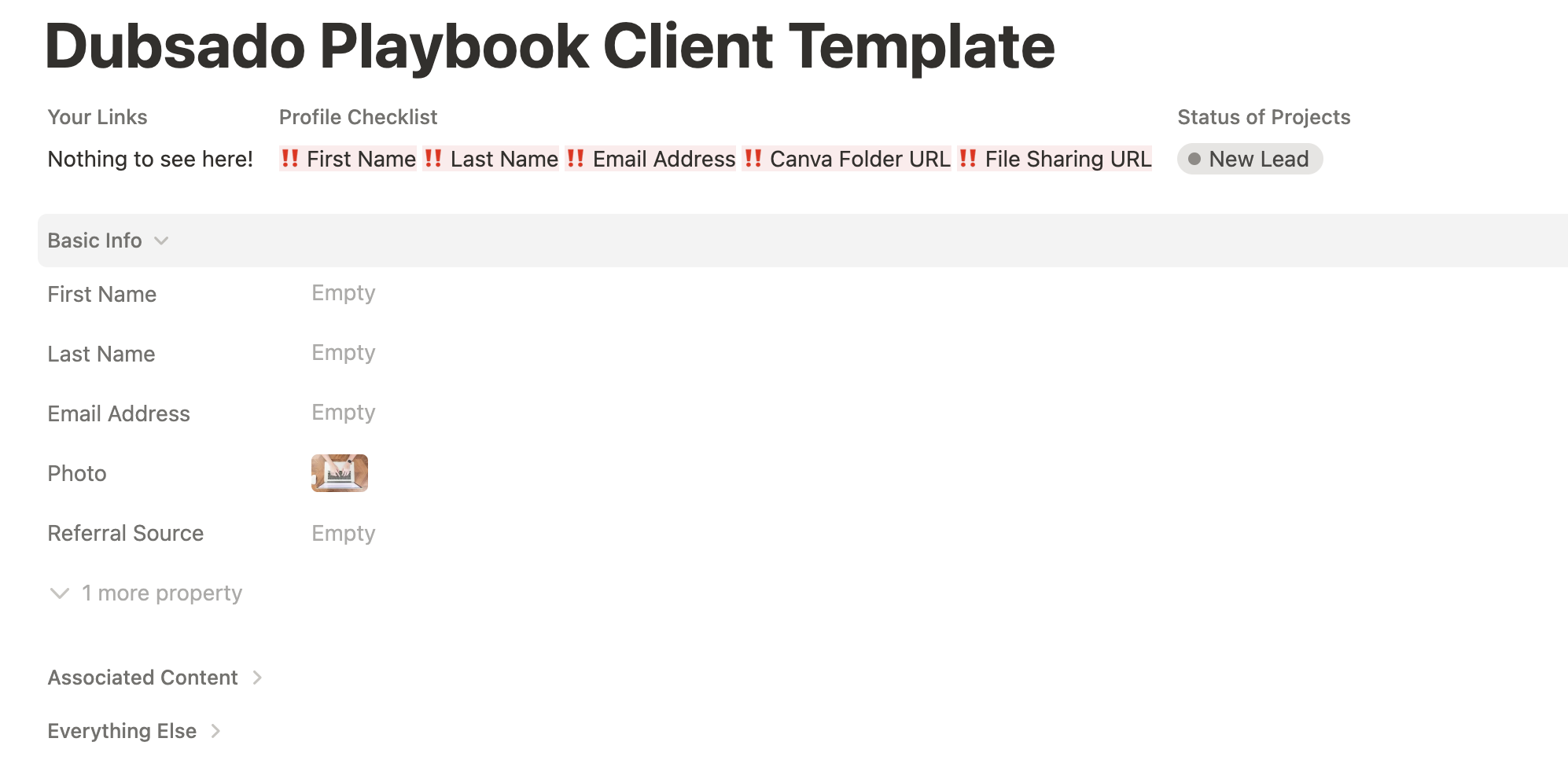 Client Profile Details - Cait Potter Knowledge Base