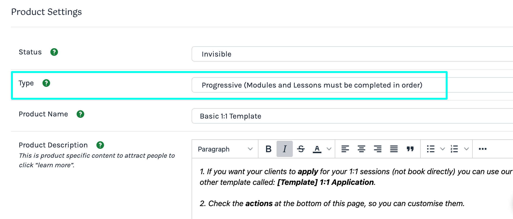 Instructions Example For Product Set Up 2 Product Setup Ideas for Service Providers