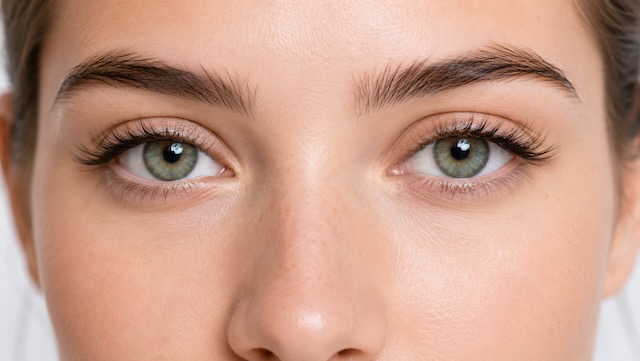 Close-up of healthy skin and eye area