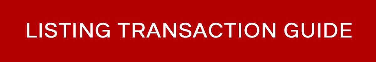 Transaction Guide Listing Transaction Guide