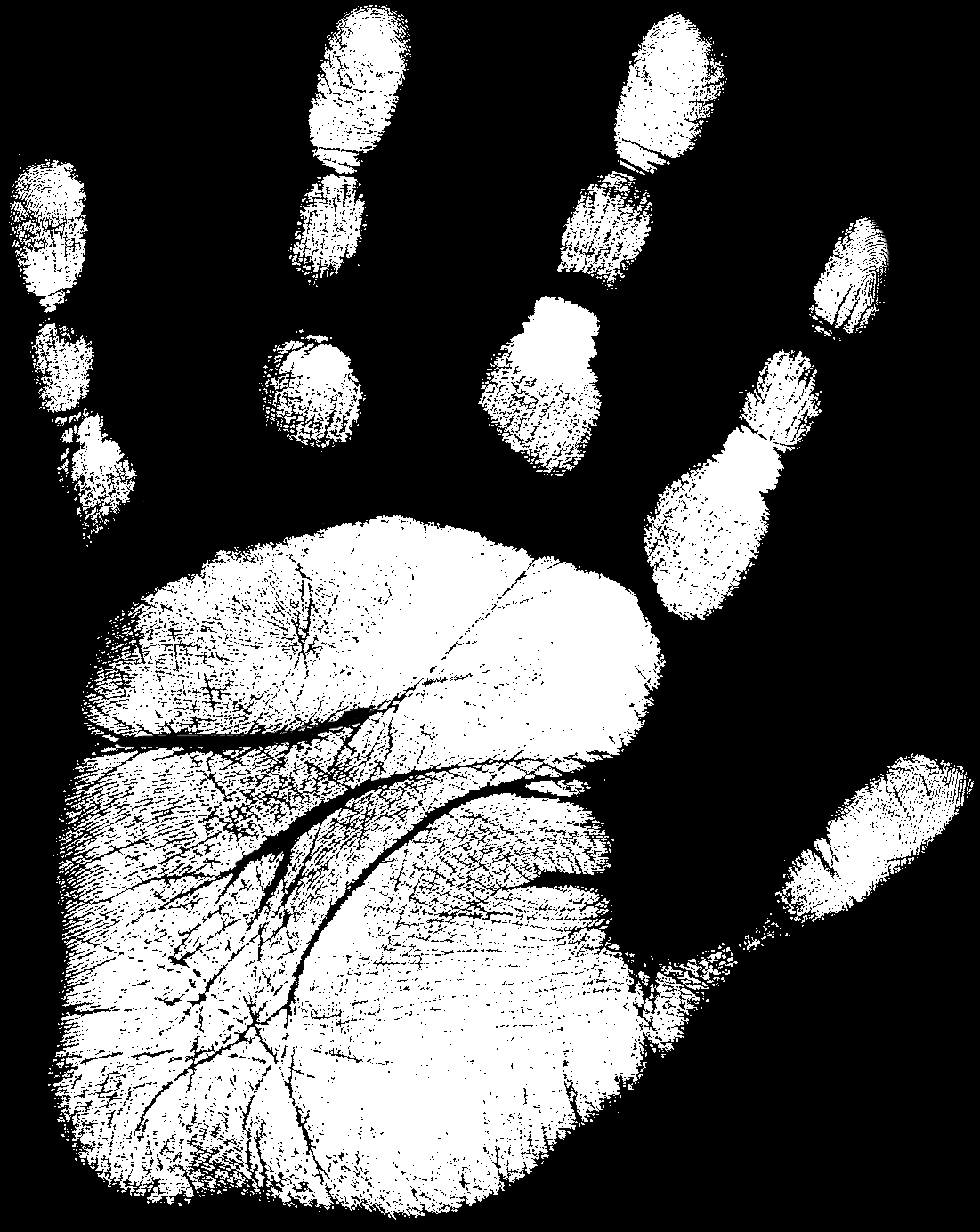 How to make a handprint stamp using a UV lamp