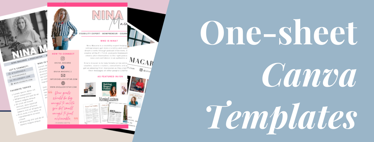 One-sheet Canva Templates