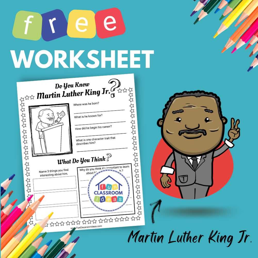Mlk Fun Worksheet Martin Luther King Jr. ️ Worksheet