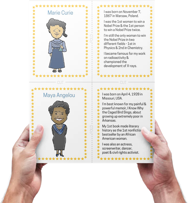 History Flash Card Example Women Who Made History - Flash Cards / Memory Game