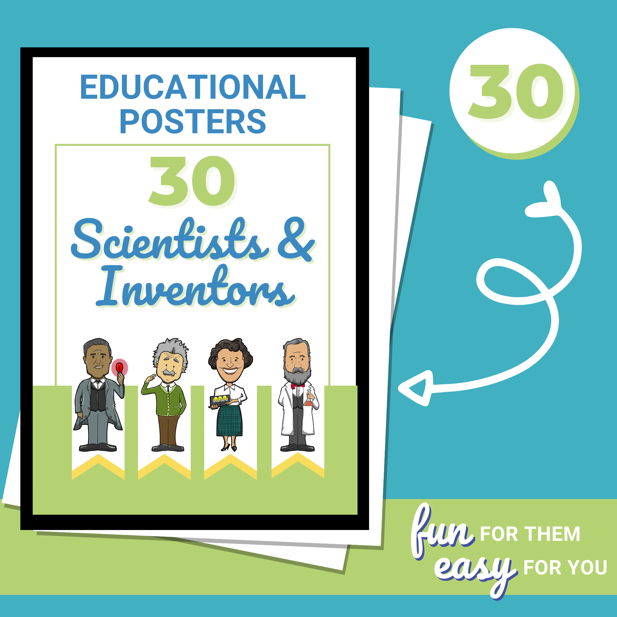 Scientists & Inventors - 30 Posters