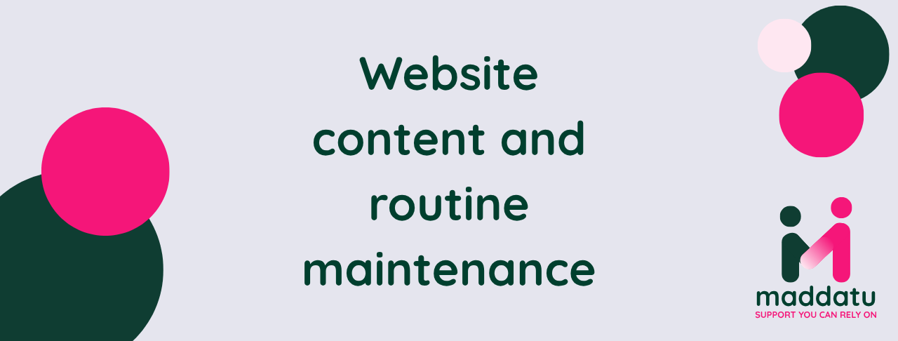 Website content and routine maintenance